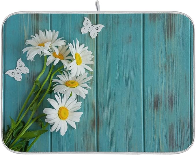 Absorbent Dish Drying Mat for Kitchen Counter by BEEPLUS