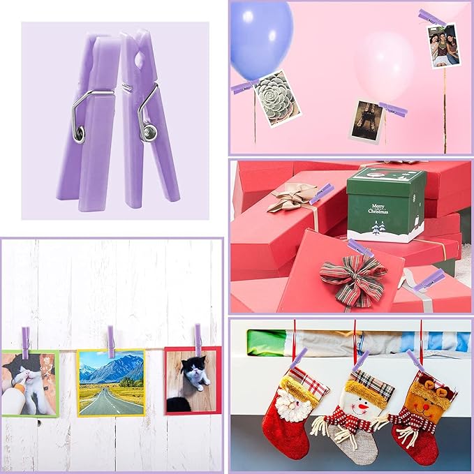 60PCS Baby Shower Clothespin Games Mini Clothes Pins 1.4 inch - Image 6