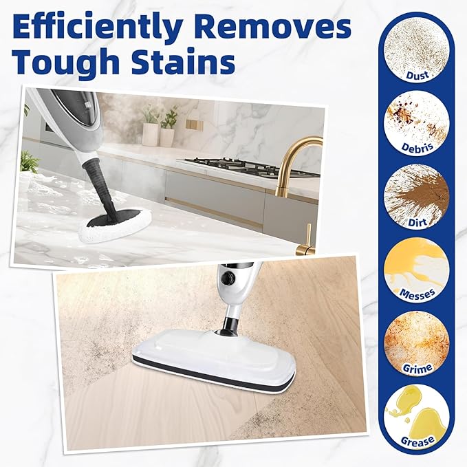 LOVECO 4 Pack Steam Mop Pads + 4 Microfiber Small Cloths Compatible - Image 6