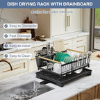 Dish Drying Rack with Drainboard, Rustproof Dish Rack - Image 6
