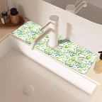 Tropical Eucalyptus Leaves Kitchen Sink Splash Guard Mat Absorbent Fast Drying - Image 2