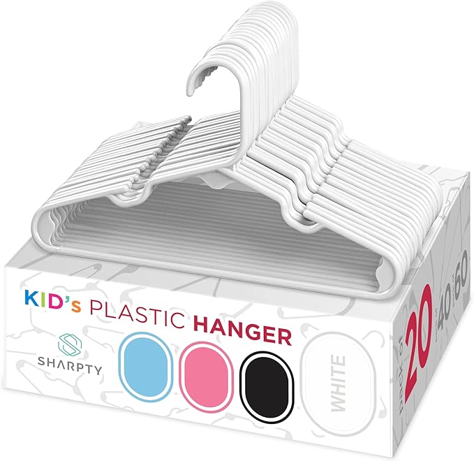 Sharpty Kids Plastic Hangers, Children's Hangers by Sharpty