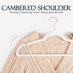 HOUSE DAY White Velvet Hangers 60 Pack, Premium Non-Slip Felt Clothes, Sturdy - Image 5