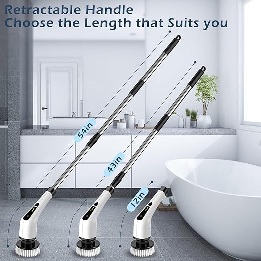 Electric Spin Scrubber, Cordless Cleaning Brush Scrubber - Image 2