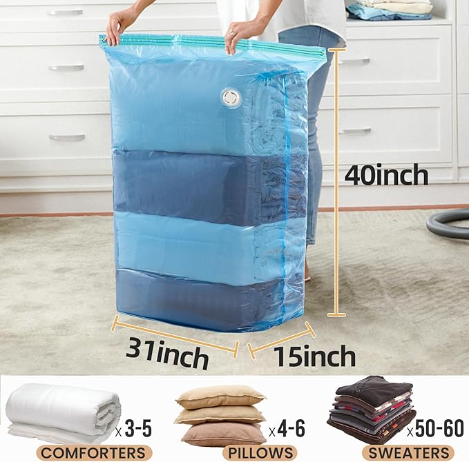 TAILI 8 Pack Vacuum Storage Bags, Jumbo Cube, Extra Large Vacuum Seal Bags - Image 3