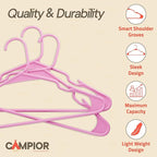 Pink Plastic Hangers 60 Pack– Heavy-Duty Plastic Hangers Slim and Space-Saving - Image 4