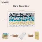 SEMAXE Hand Towels for Bathroom, 100% Cotton Towels - Image 2