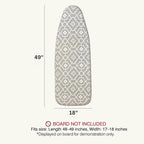 Ironing Board Cover and Pad 18"x49" Extra Thick Natural Cotton, Scorch and - Image 4