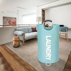90L Large Laundry Basket, Freestanding Tall Clothes Hamper, Collapsible Laundry - Image 8
