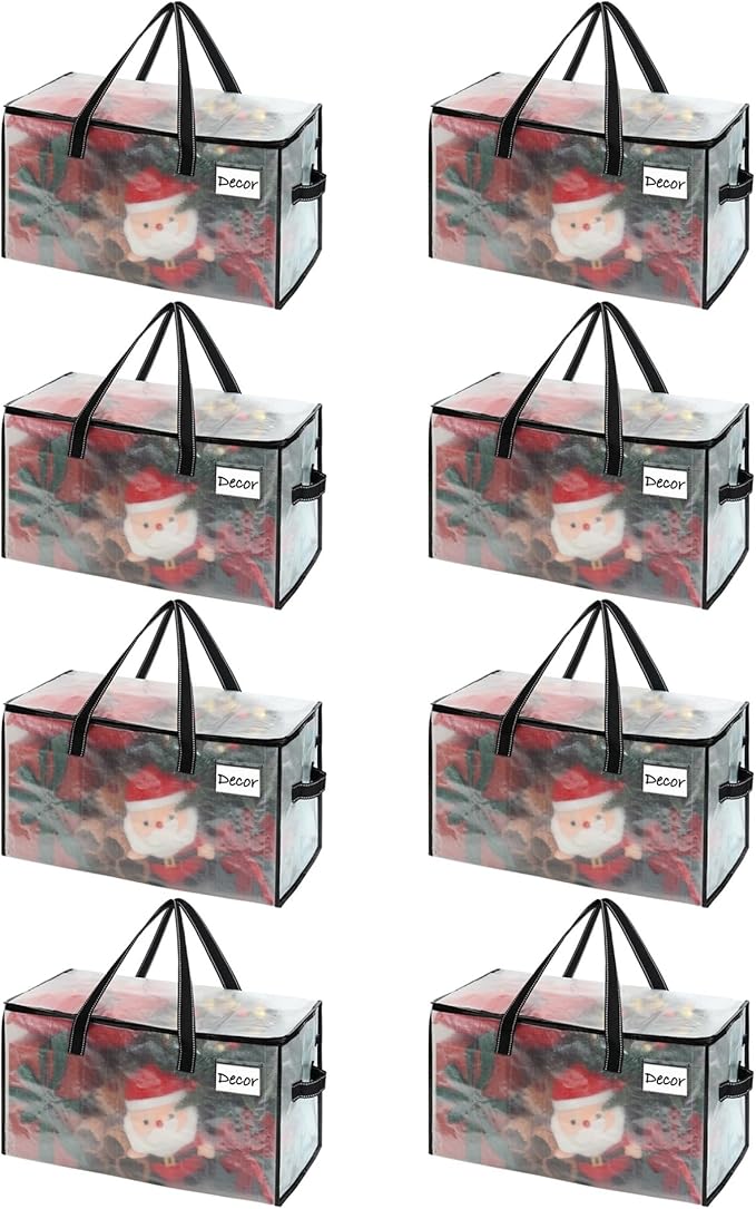 VENO 8 Pack Moving Bags, Comforter and Blanket Storage Bags by Veno