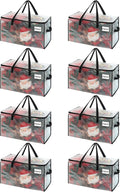VENO 8 Pack Moving Bags, Comforter and Blanket Storage Bags by Veno