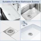 TRAPMATE Tub Stopper, Reversible Bathtub Drain Hair Catcher & Stopper, Ultra - Image 4