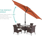 Best Choice Products 10ft Outdoor Table Compatible Steel Polyester Market Patio Umbrella w/Crank and Easy Push Button Tilt - Image 2