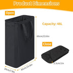 Slim Laundry Hamper, 48L Ultra Thin Collapsible Laundry Basket - Image 2