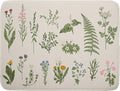 Kawani Sage Flower Herbs Dish Drying Mat by Kawani