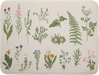Kawani Sage Flower Herbs Dish Drying Mat by Kawani