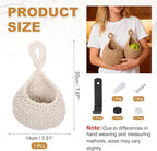 uxcell Hanging Fruit Baskets for Kitchen, Hand-Woven Wall Hanging Storage Jute - Image 2