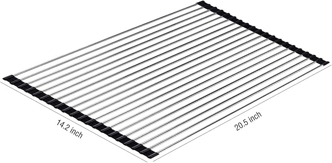Ahyuan Roll up Dish Drying Rack Over The Sink Kitchen Roll up Sink Drying Rack - Image 4