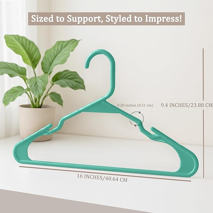 Utopia Home Plastic Hangers 50 Pack, Space Saving Plastic Clothes Hangers - Image 2