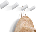 Wood Wall Hooks, 4 Pack Coat Hooks Wall Mounted, Rustic Wooden Heavy Duty Robe by Felidio