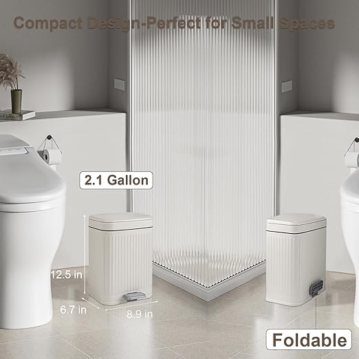 rejomiik Small Bathroom Trash Can - Image 2
