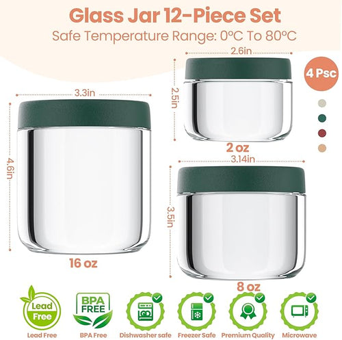 12Pack Overnight Oats Containers - Image 2