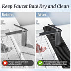 PoYang 24 inch Faucet Mat for Kitchen Sink Splash Guard, 7° Slope Silicone Sink - Image 7