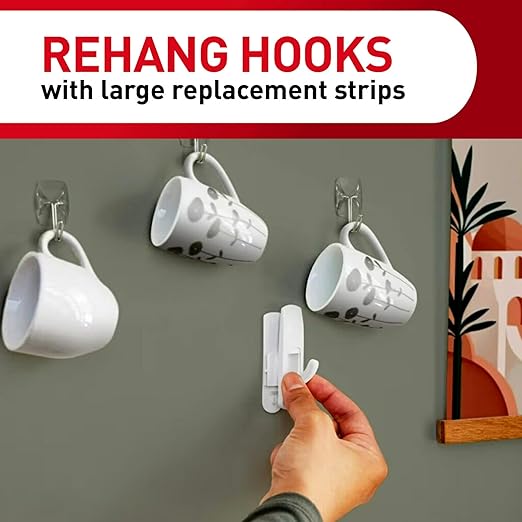 Command Indoor Medium Replacement Strips, 36 Strips, Damage-Free Wall Hanging - Image 3