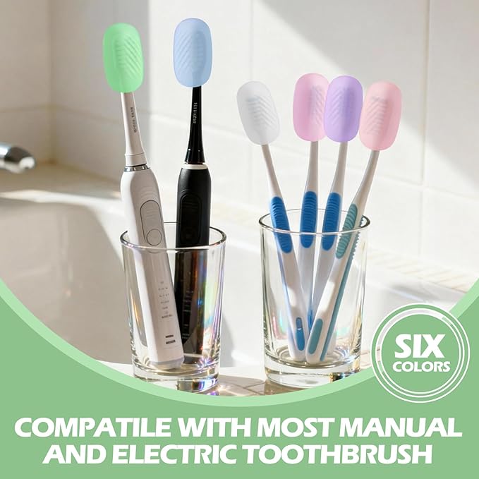 6 Pack Toothbrush Covers, Tooth Brush Cover Cap - Image 7