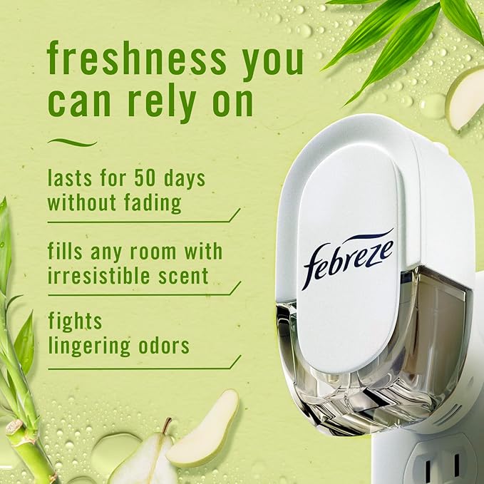 Febreze Plug-In Air Freshener, Odor-Fighting Scented Oil Starter Kit, Air - Image 2