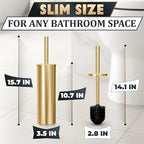 Gold Toilet Brush and Holder Set - Image 4