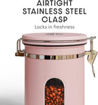 Veken Coffee Canister with Window, Easter Gifts Airtight Stainless Steel - Image 5
