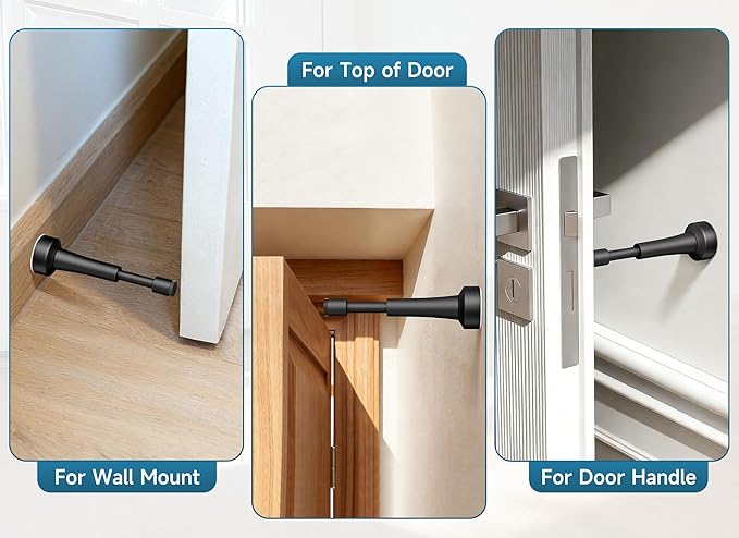 Matte Black Door Stoppers for Wall - Image 6