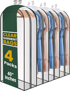 Clear Garment Bags for Clothes Storage by Handy+Laundry