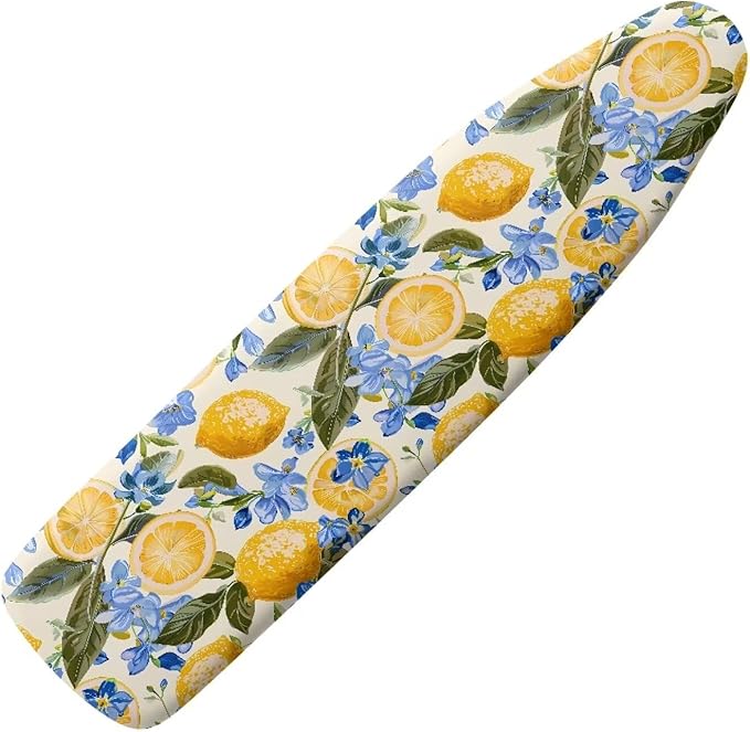 Yellow Lemon Ironing Board Cover and Pad 15x54 Inch, Iron Board Cover by Hinthetall