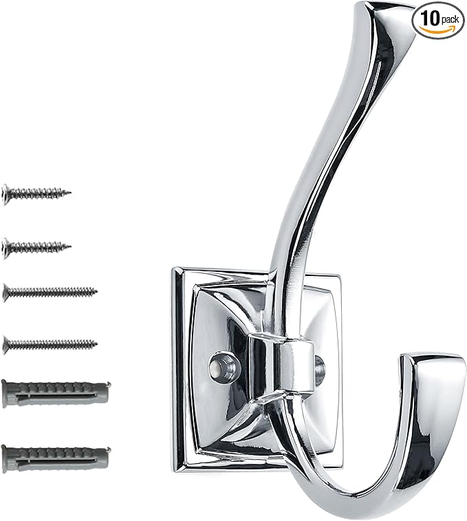 khtumeware Wall Hooks, 10 Pack Coat Hooks Hardware Towel Hooks by khtumeware