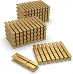 100 Pcs Colored Clothes Pins Wooden, Clothespins by FEFU