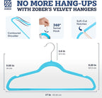 ZOBER Turquoise Velvet Hangers 50 Pack - Image 3