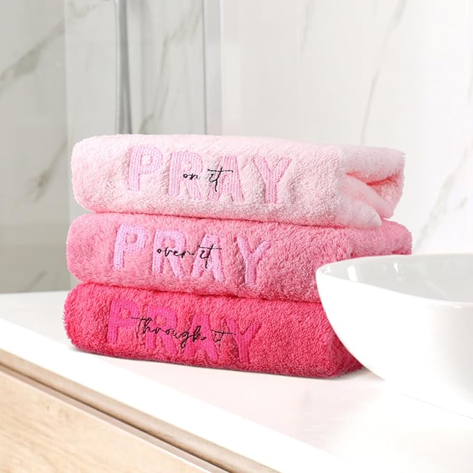 Peryiter 3 Pcs Farmhouse Bathroom Decor Hand Towels 14x29 Inch Cotton Bath by Peryiter