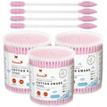 Pink Cotton Swabs Spiral Pointed by HOMEFOX
