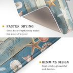 Giwawa Coastal Starfish Dish Drying Mat Summer Sea Turtle Drainer Rack Mat - Image 3