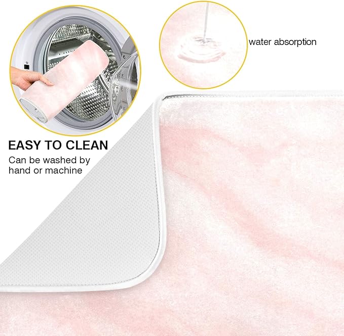Super Absorbent Dish Drying Mat, Microfiber Fast-Drying Dish Mat, Kitchen Dish - Image 2
