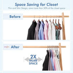 HOUSE DAY Plastic Hangers 20 Pack, Space Saving Clothes Hangers - Image 5