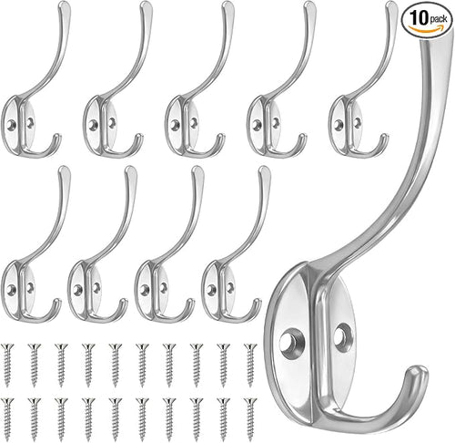 10 Pack Coat Hooks Wall Mounted by Homanu
