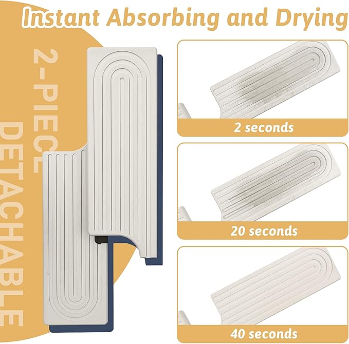 New Version Super Absorbent Faucet Mat, Kitchen Sink Dish Drying Stone Tray - Image 5