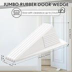 Frienda 2 Pcs Jumbo Door Stoppers Heavy Duty Door Stopper Tall up to 2inch Tall - Image 2