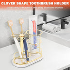HarJue Toothbrush Holder Stand for Bathroom, Metal Toothbrush Organizer - Image 3
