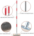 Heavy Duty Wire Broom with Telescopic Handle, Stiff Metal Bristle Brush - Image 5