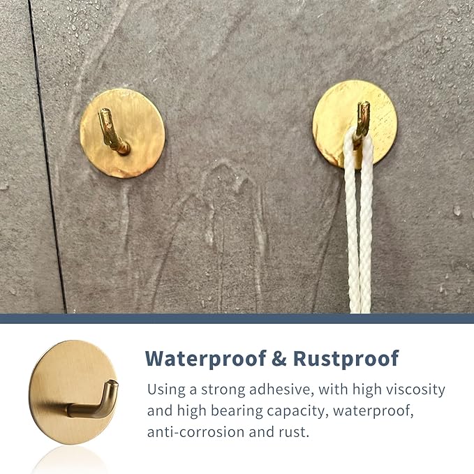 Adhesive Hooks Heavy Duty Waterproof in Shower Hooks - Image 2
