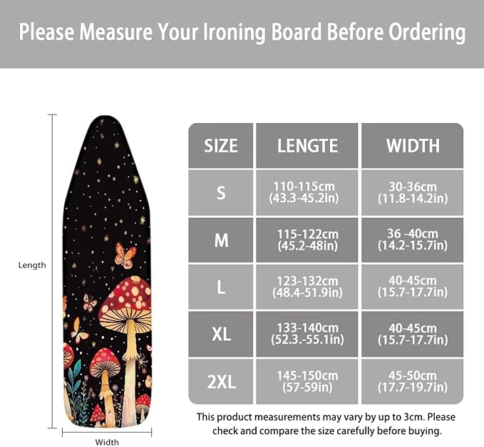 Ironing Board Cover, Ironing Mat, Mushroom Ironing Board Cover, Table Top - Image 5